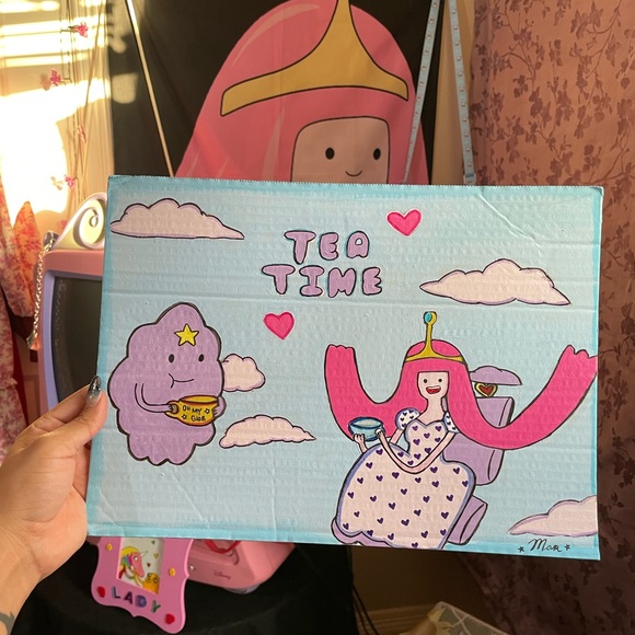 Adventure time Princess bubblegum & lumpy space princess tea time art piece - Picture 15 of 16